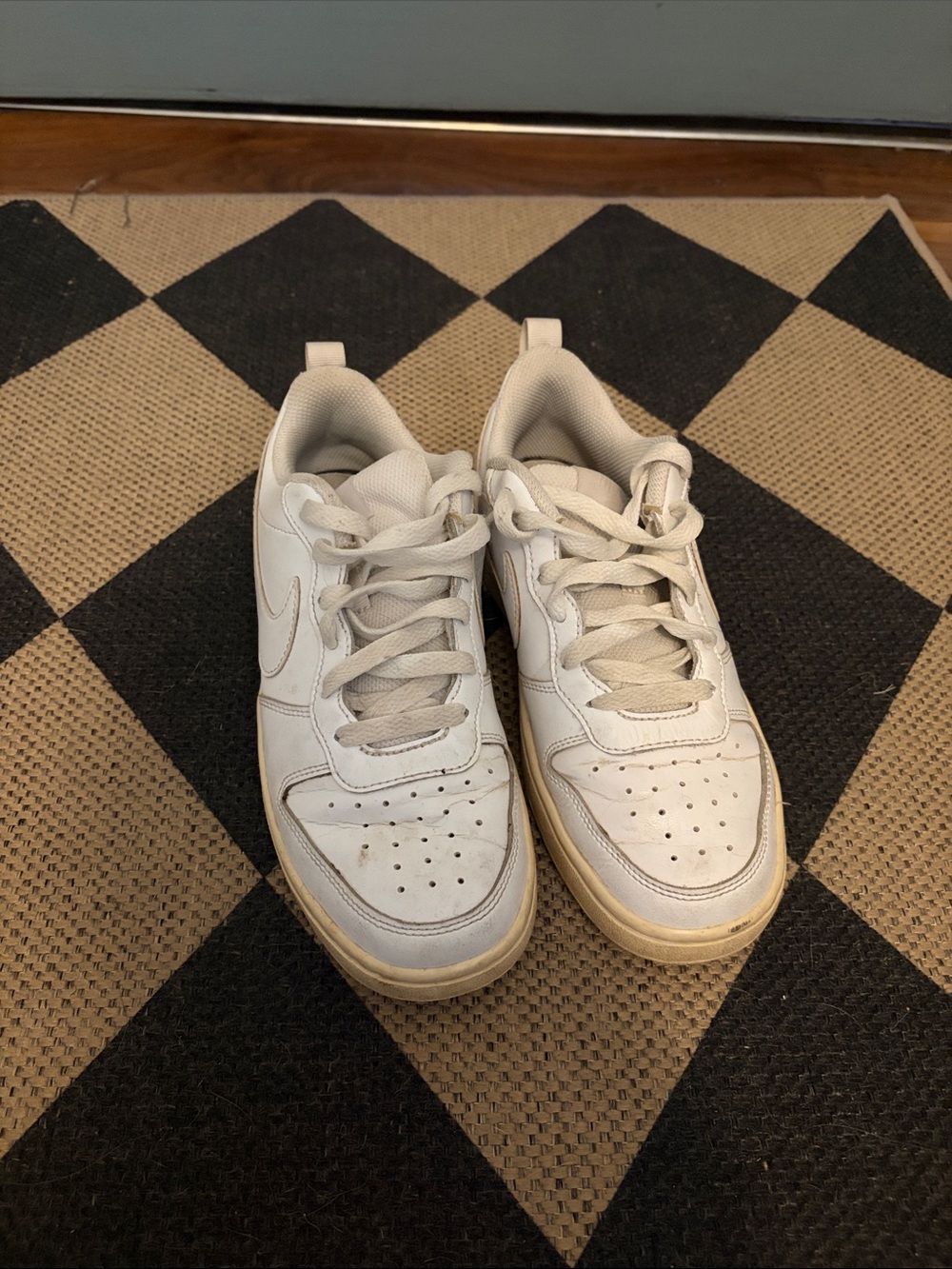 Nike White Low-Top Sneakers with Cream Sole